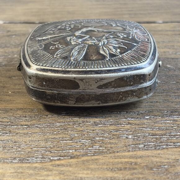 Djer-Kiss Powder Compact Vanity Case Kissing Fairies Art Nouveau 1917-1925 - Picture 3 of 16